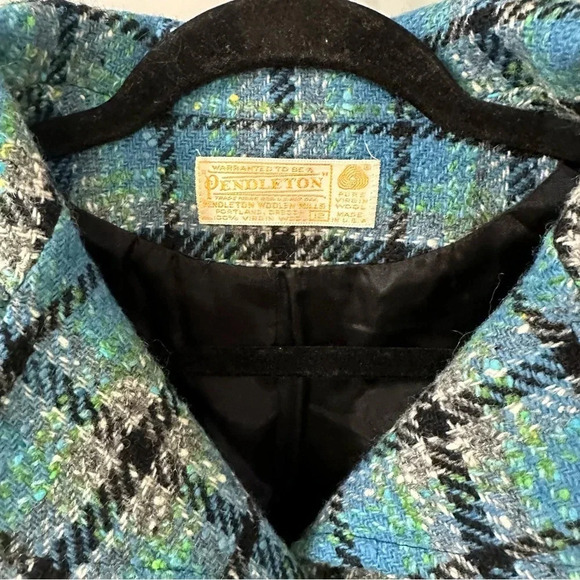 PENDLETON Vintage Wool Boucle Tweed Knit Skirt Suit Made in USA Womens Size 12 - Picture 5 of 11